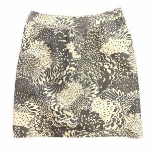 Halogen Gray White Floral Skirt Pockets 10